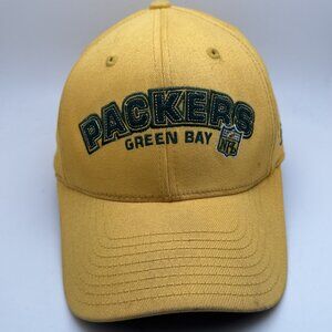 Green Bay Packers Hat Cap Reebok Adult Slouch Adjustable Fit Curved Brim